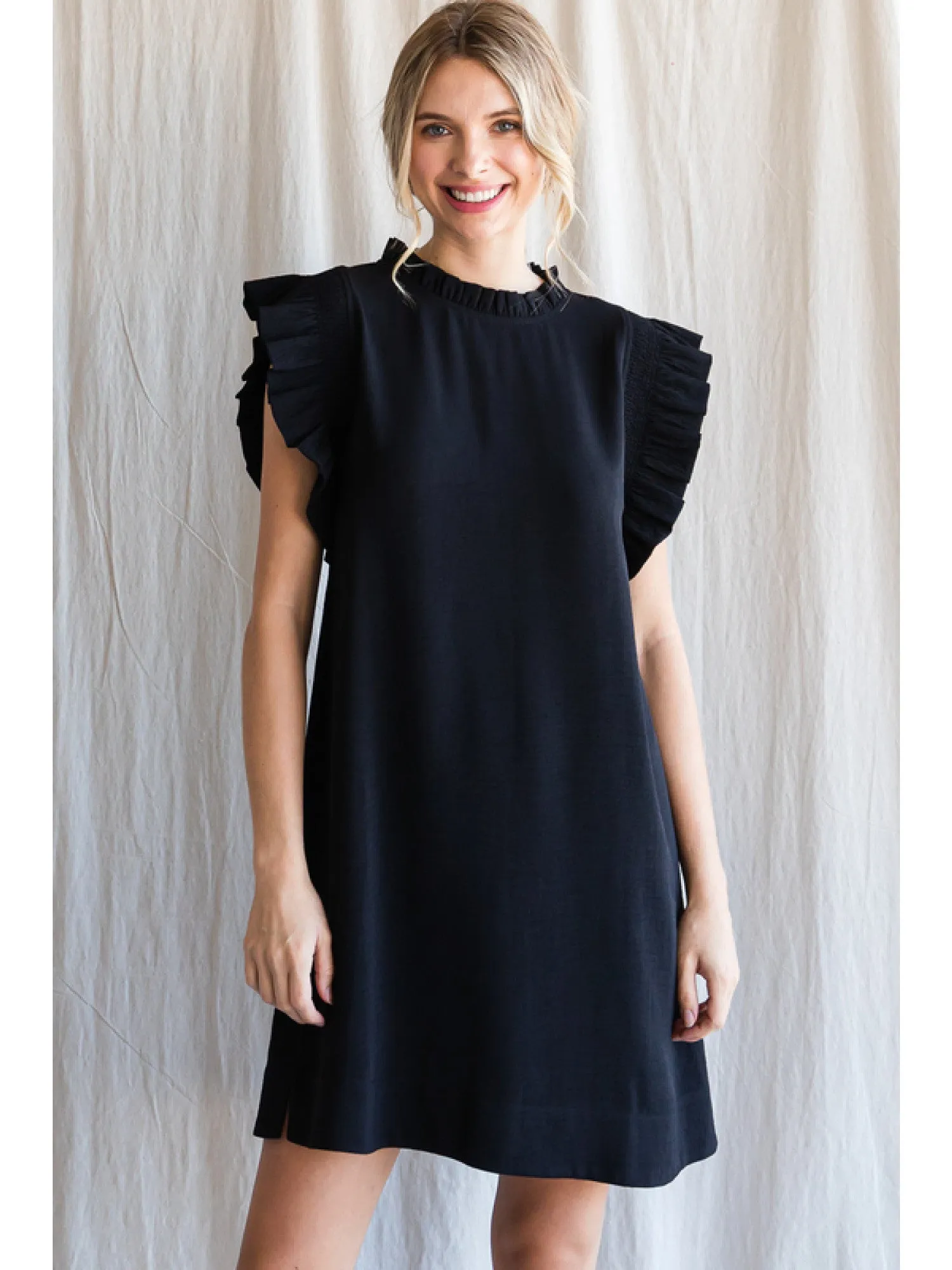 Tonya Frill Ruffle Sleeve Dress