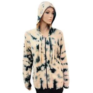 Torrid Everyday Plush Cardigan Hooded Raglan Tie Dye Sweater Size 1X Full Zip