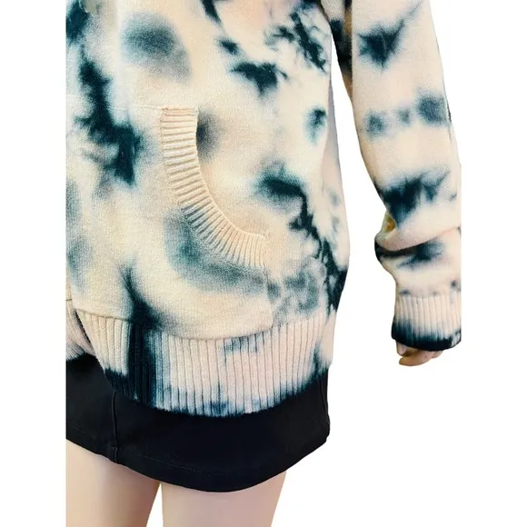 Torrid Everyday Plush Cardigan Hooded Raglan Tie Dye Sweater Size 1X Full Zip