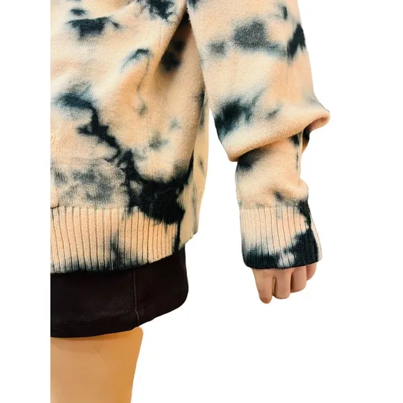 Torrid Everyday Plush Cardigan Hooded Raglan Tie Dye Sweater Size 1X Full Zip