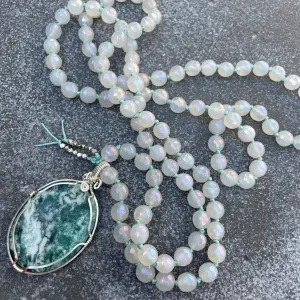 Tree Agate Mala
