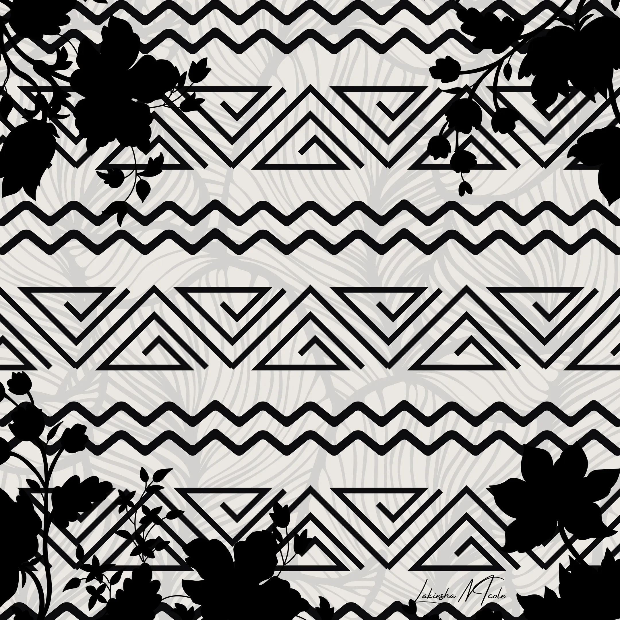 Tribal Floral Scarf