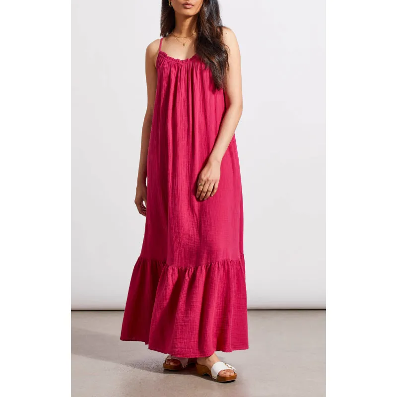Tribal Maxi Dress w/ Frill and Pockets
