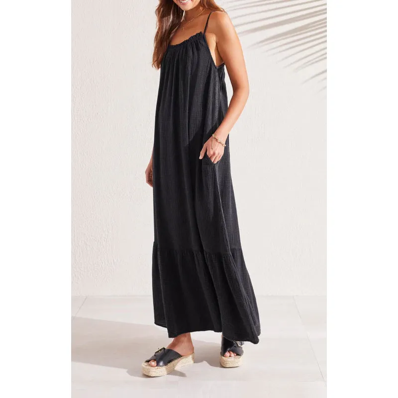Tribal Maxi Dress w/ Frill and Pockets