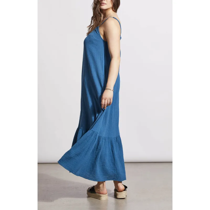 Tribal Maxi Dress w/ Frill and Pockets