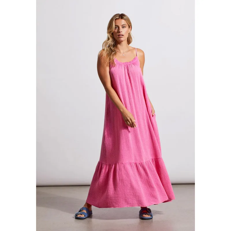 Tribal Maxi Dress w/ Frill and Pockets