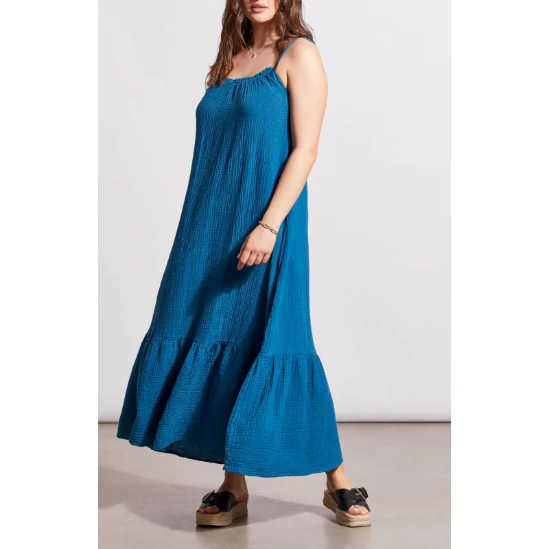 Tribal Maxi Dress w/ Frill and Pockets