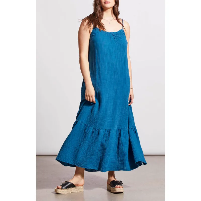 Tribal Maxi Dress w/ Frill and Pockets