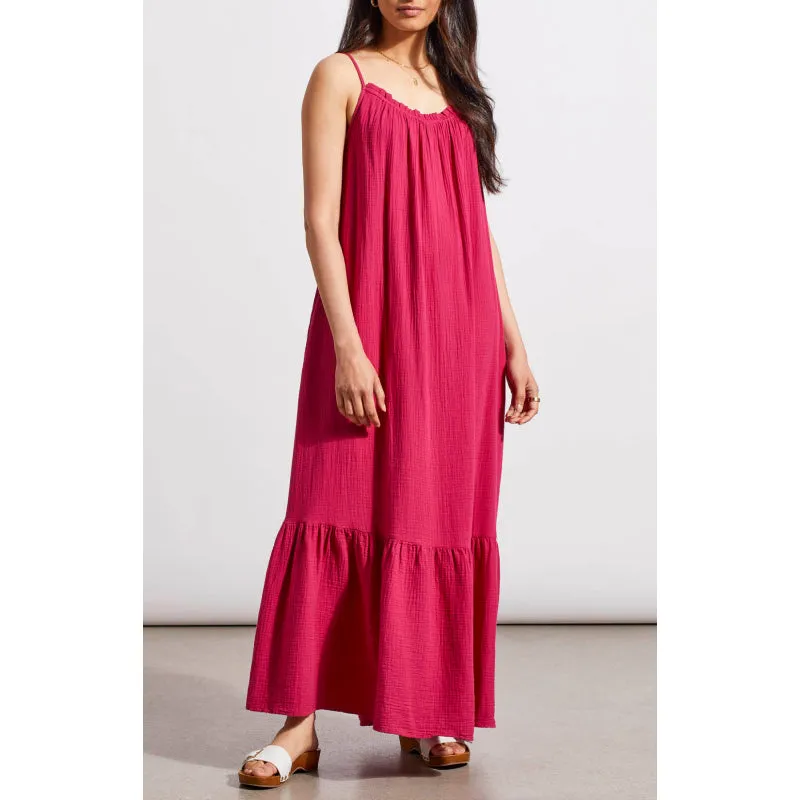 Tribal Maxi Dress w/ Frill and Pockets