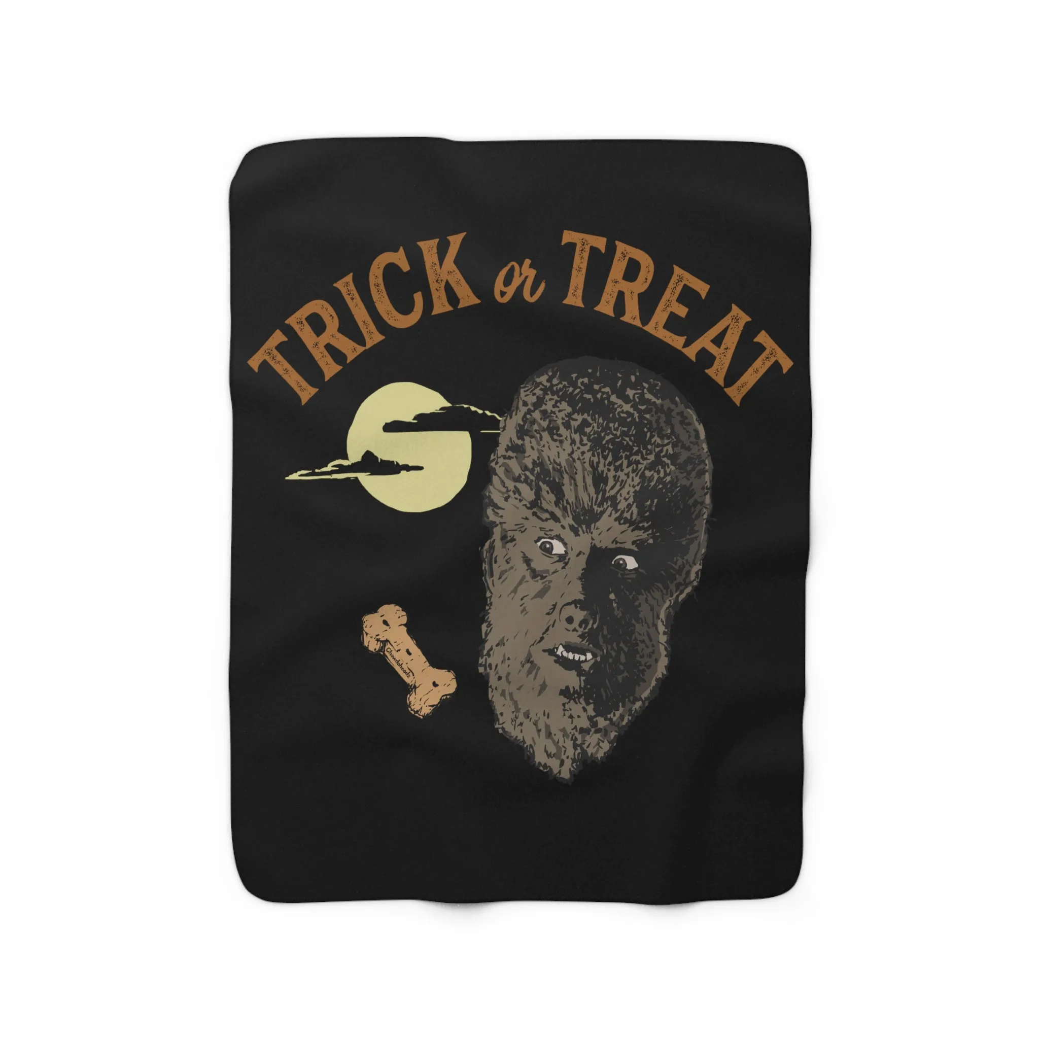 Trick or Treat Wolfman Sherpa Fleece Blanket