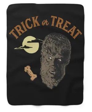 Trick or Treat Wolfman Sherpa Fleece Blanket