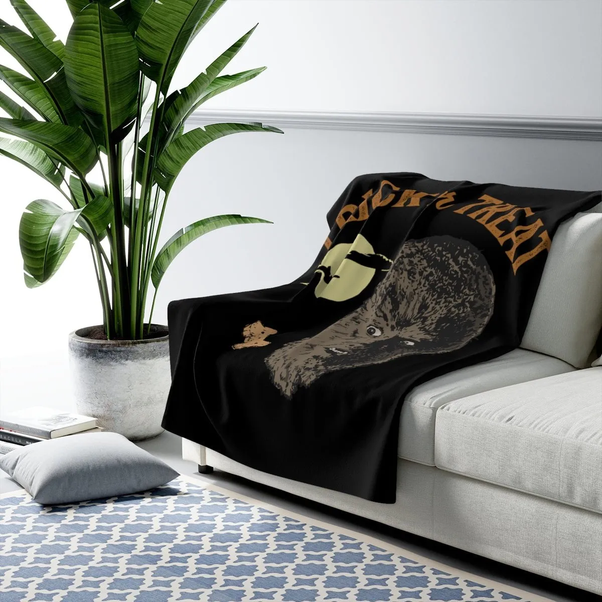 Trick or Treat Wolfman Sherpa Fleece Blanket