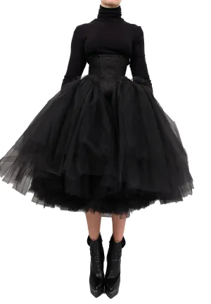 Tulle Midi Skirt with Corset