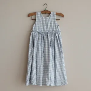 Turquoise Plaid Dress by Mes Kids Des Fleurs