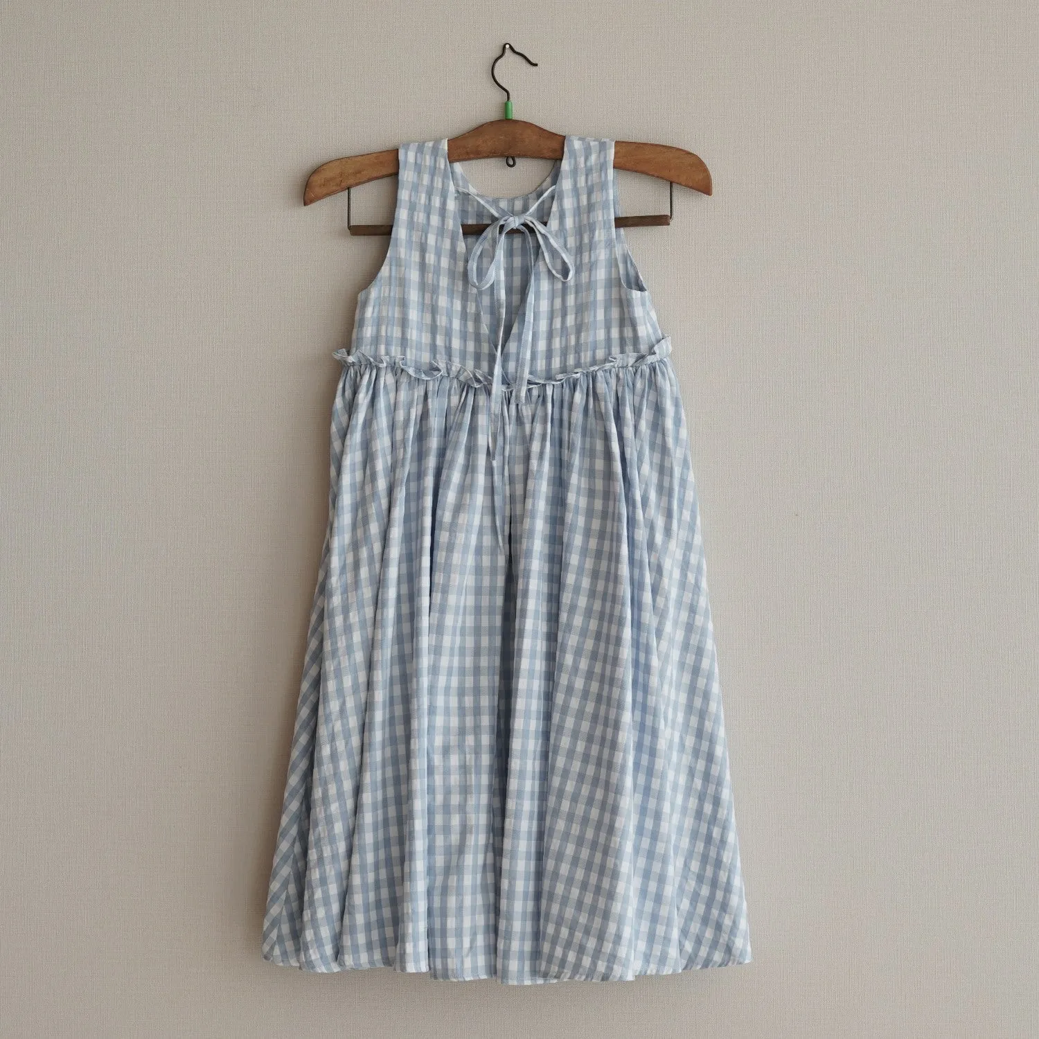 Turquoise Plaid Dress by Mes Kids Des Fleurs
