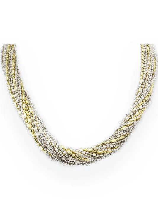 Twisted Bead Collection 20 Strand Necklace