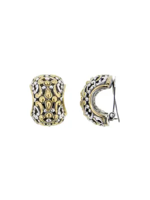 Twisted Bead Collection Large Wide Clip Earrings