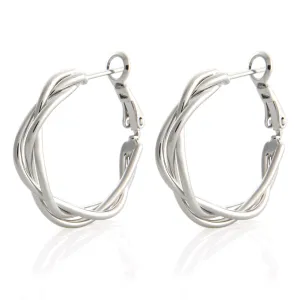 Twisted Dangle Hoop Earrings BTS Same style