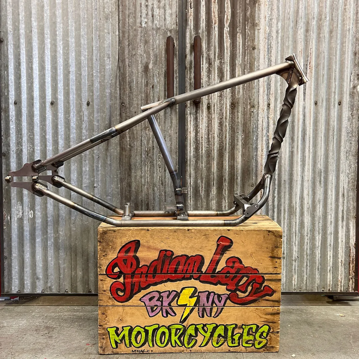 Twisted Down Tube Frame