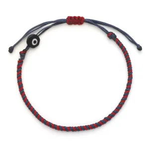 Twisted Duo Color Evil Eye Bracelet