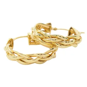 Twisted Fantasies Gold Hoop Earrings