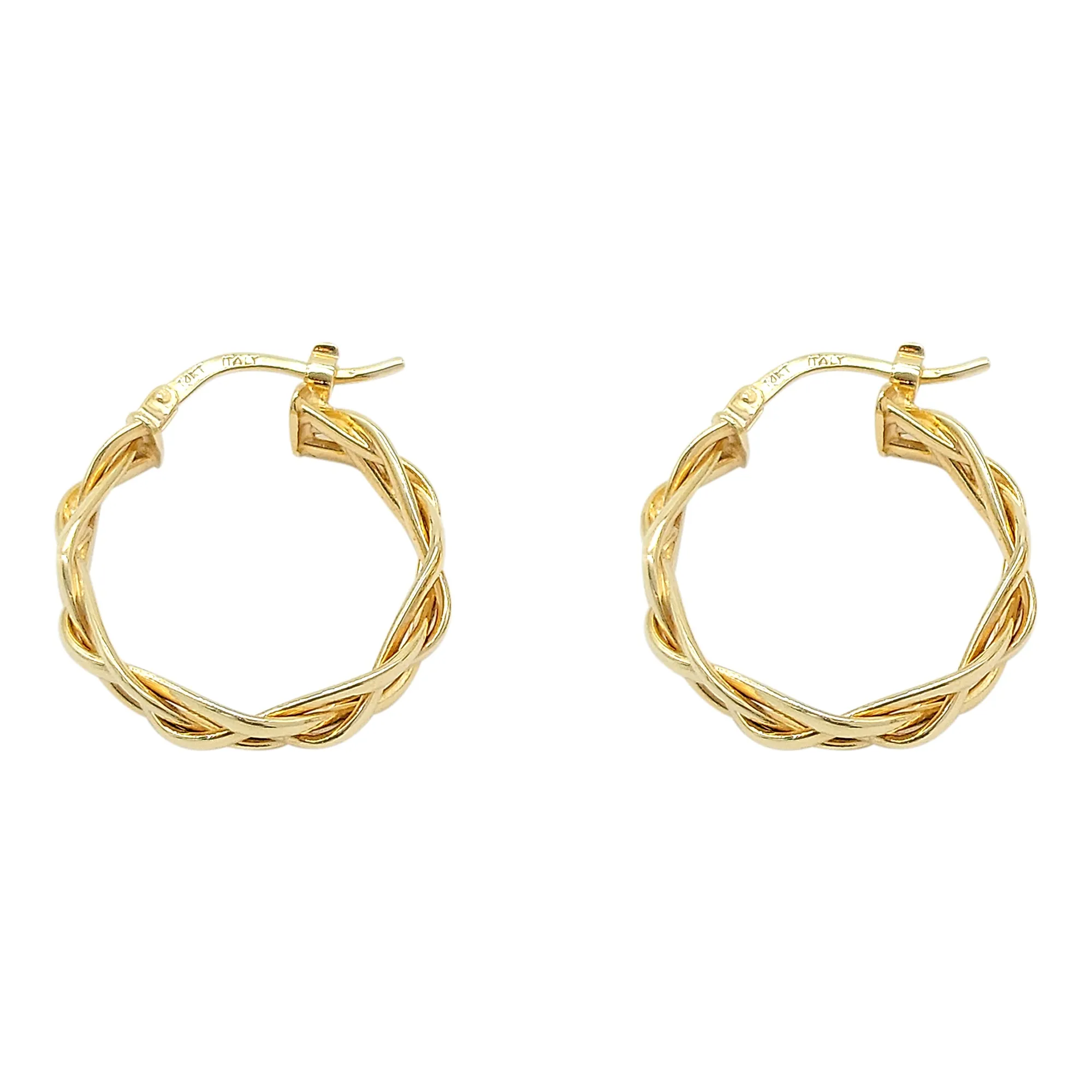 Twisted Fantasies Gold Hoop Earrings