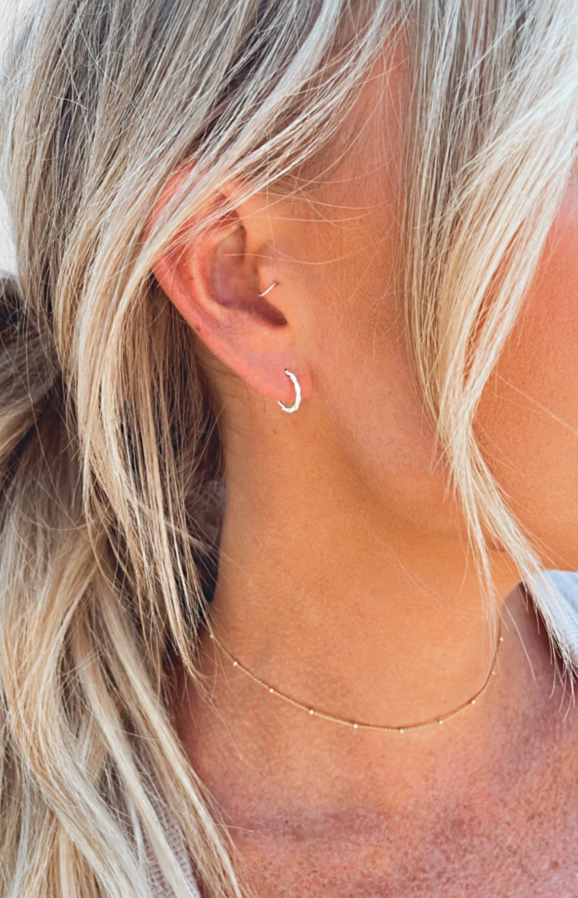 Twisted Huggie Hoop Earrings