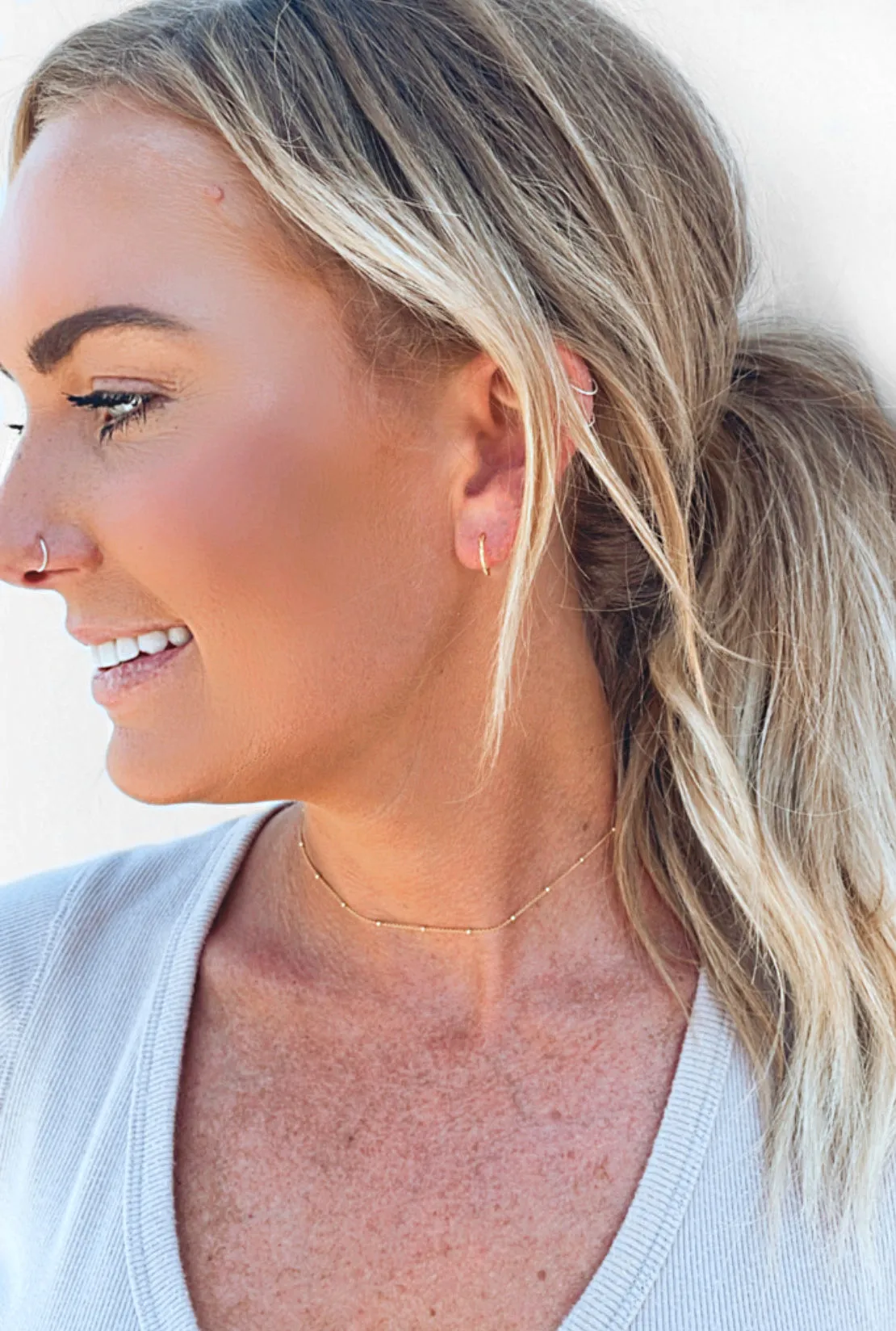 Twisted Huggie Hoop Earrings