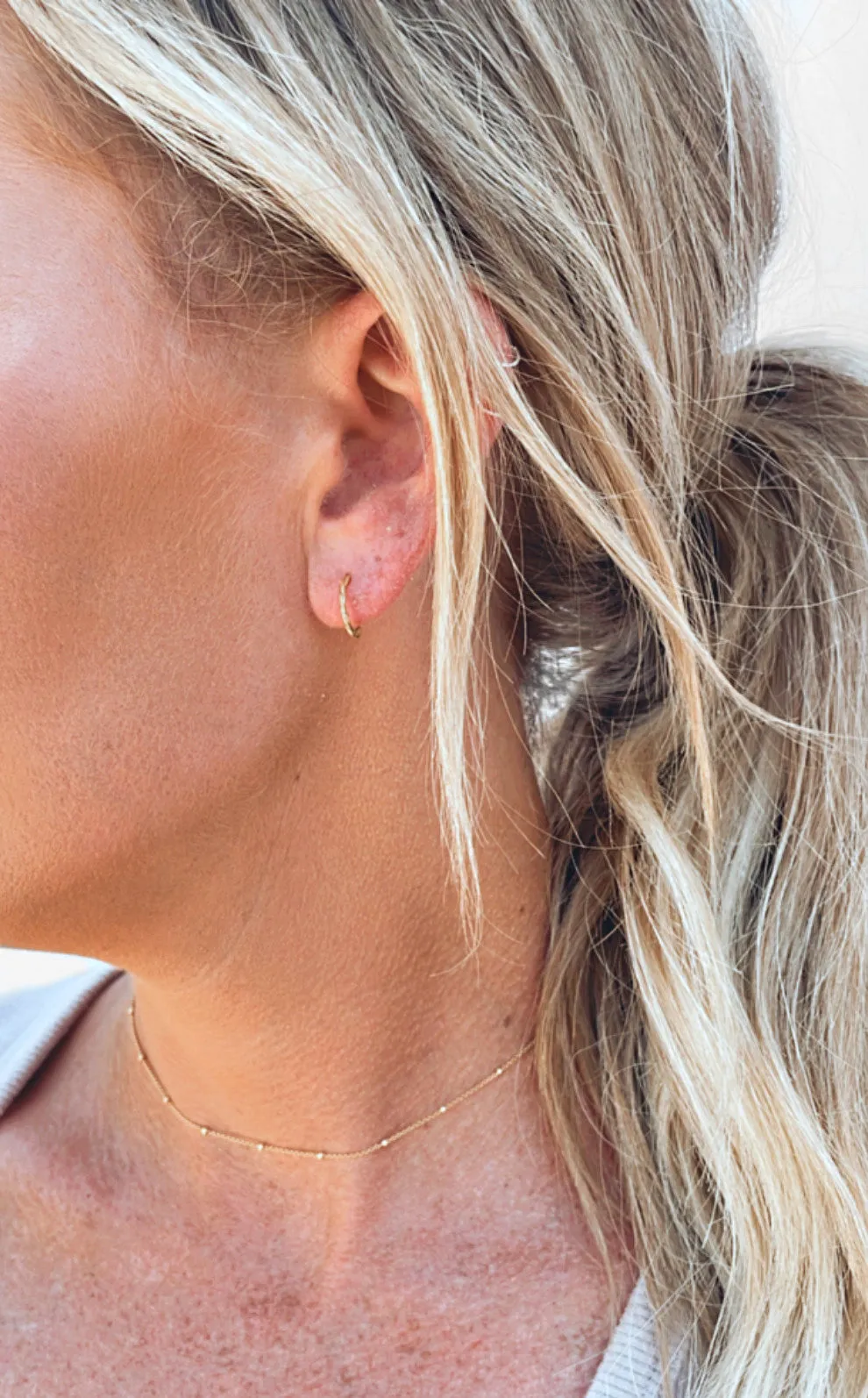 Twisted Huggie Hoop Earrings