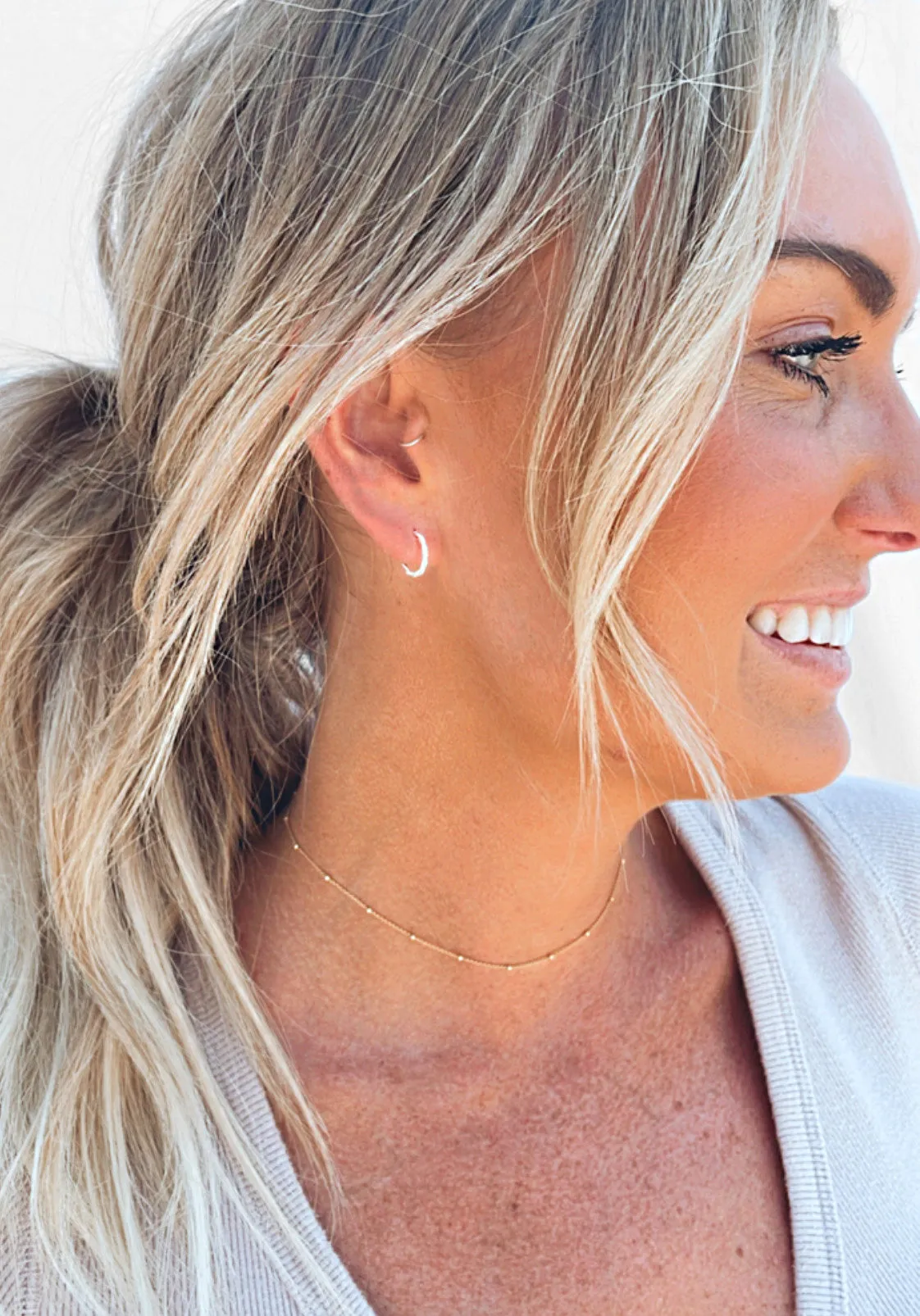 Twisted Huggie Hoop Earrings