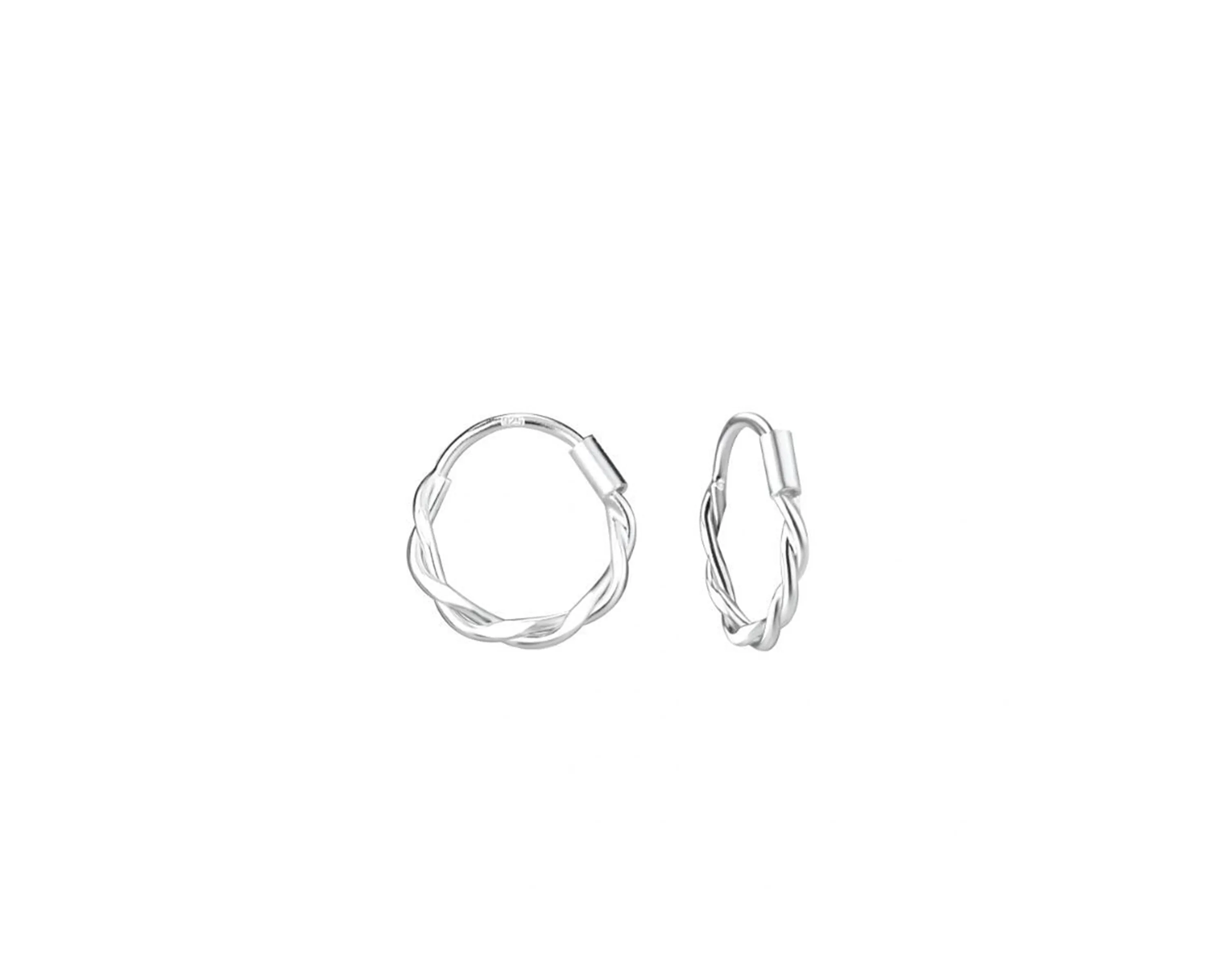 Twisted Huggie Hoop Earrings