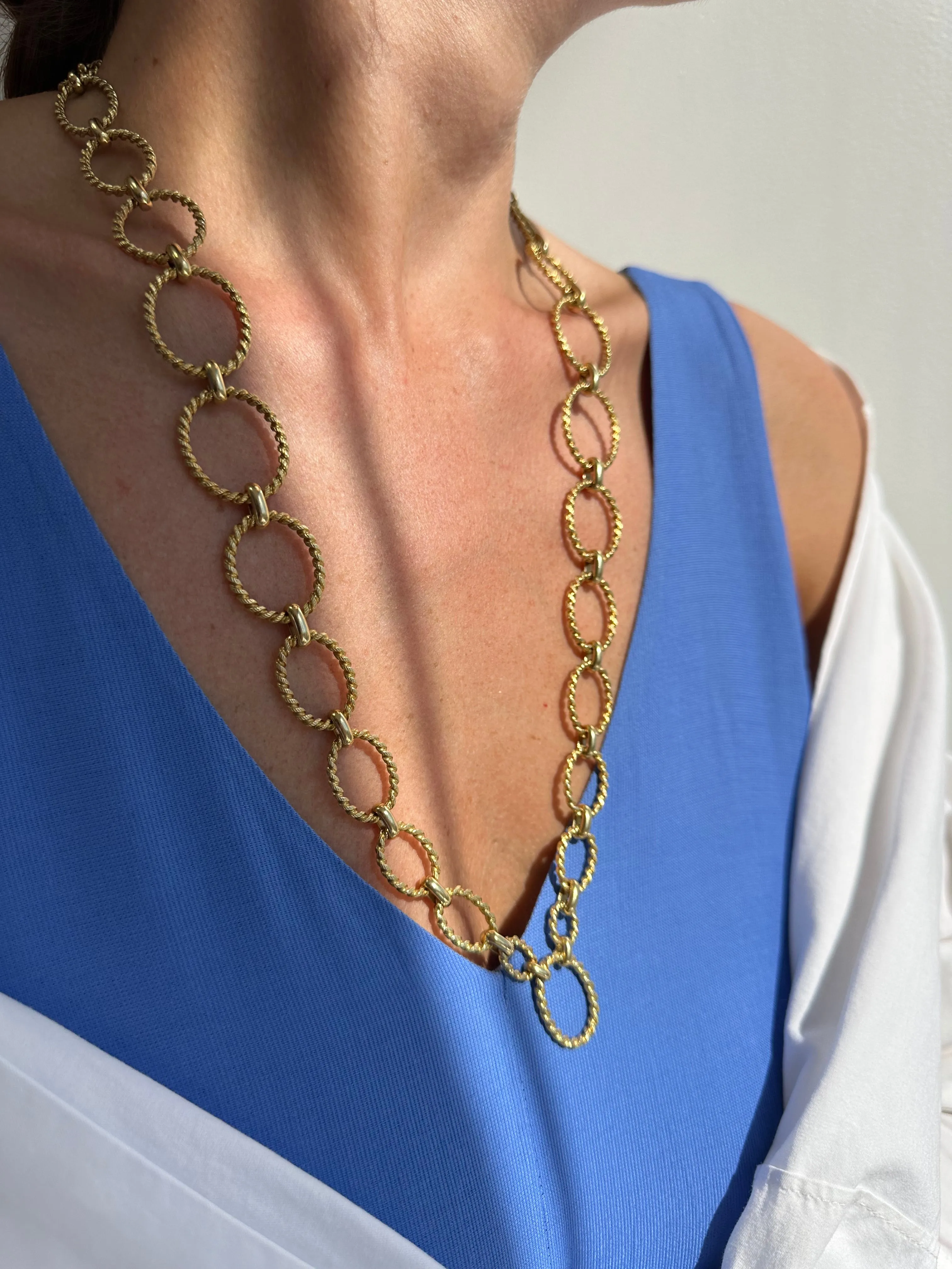 Twisted Link Necklace signet Piaget, 18k
