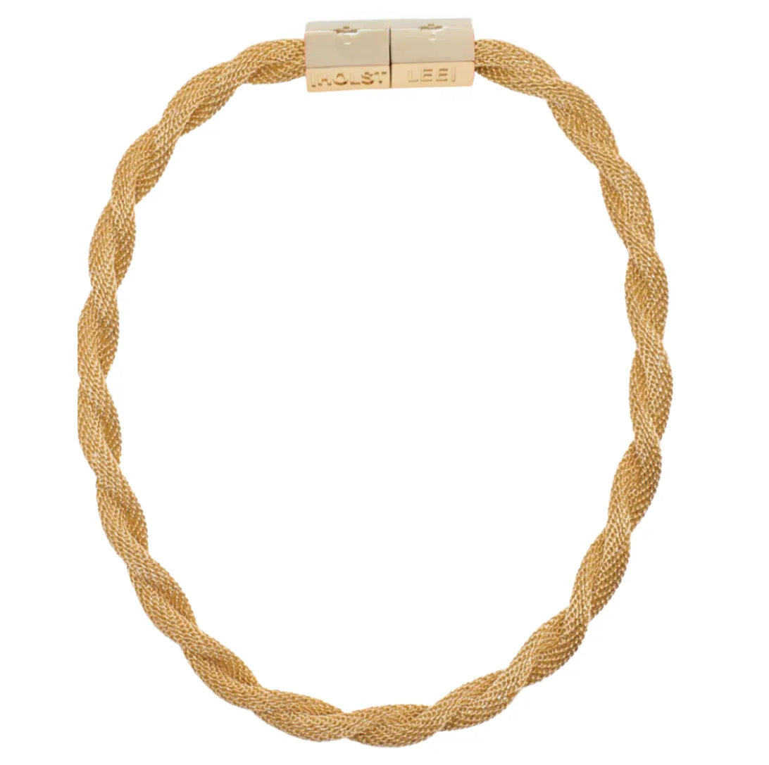 Twisted Mesh Necklace Gold