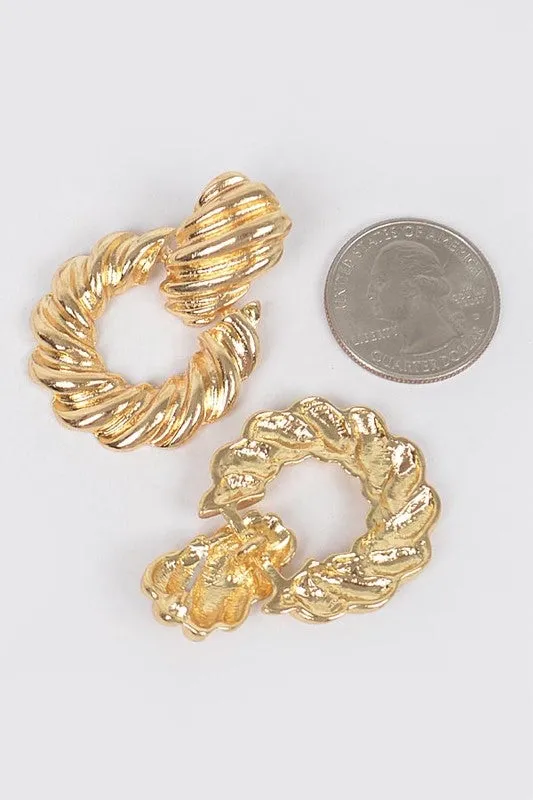 Twisted metal earrings