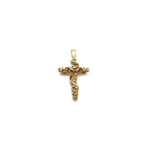 Twisted Rope Cross Pendant (14K)