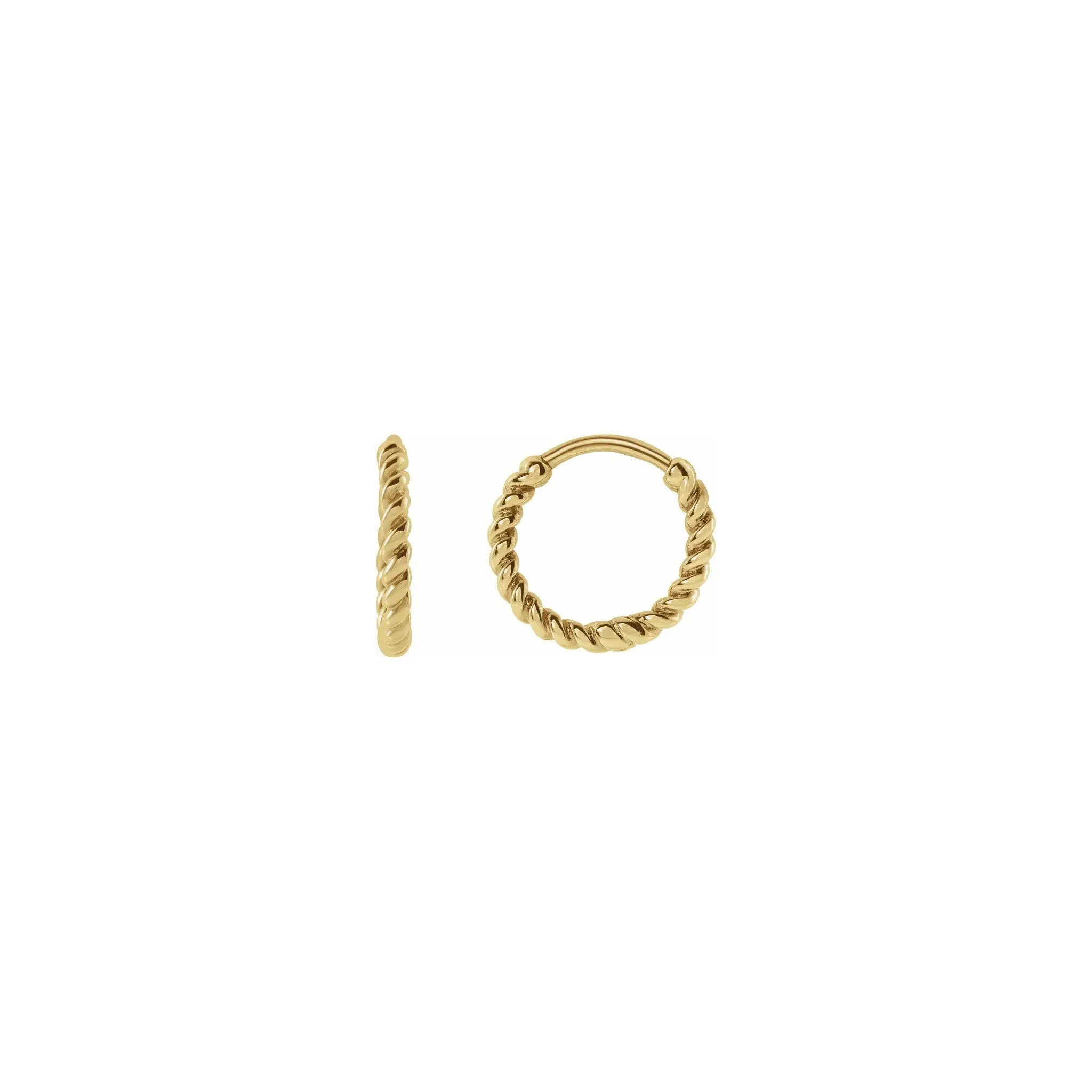 Twisted Rope Earrings (14K)