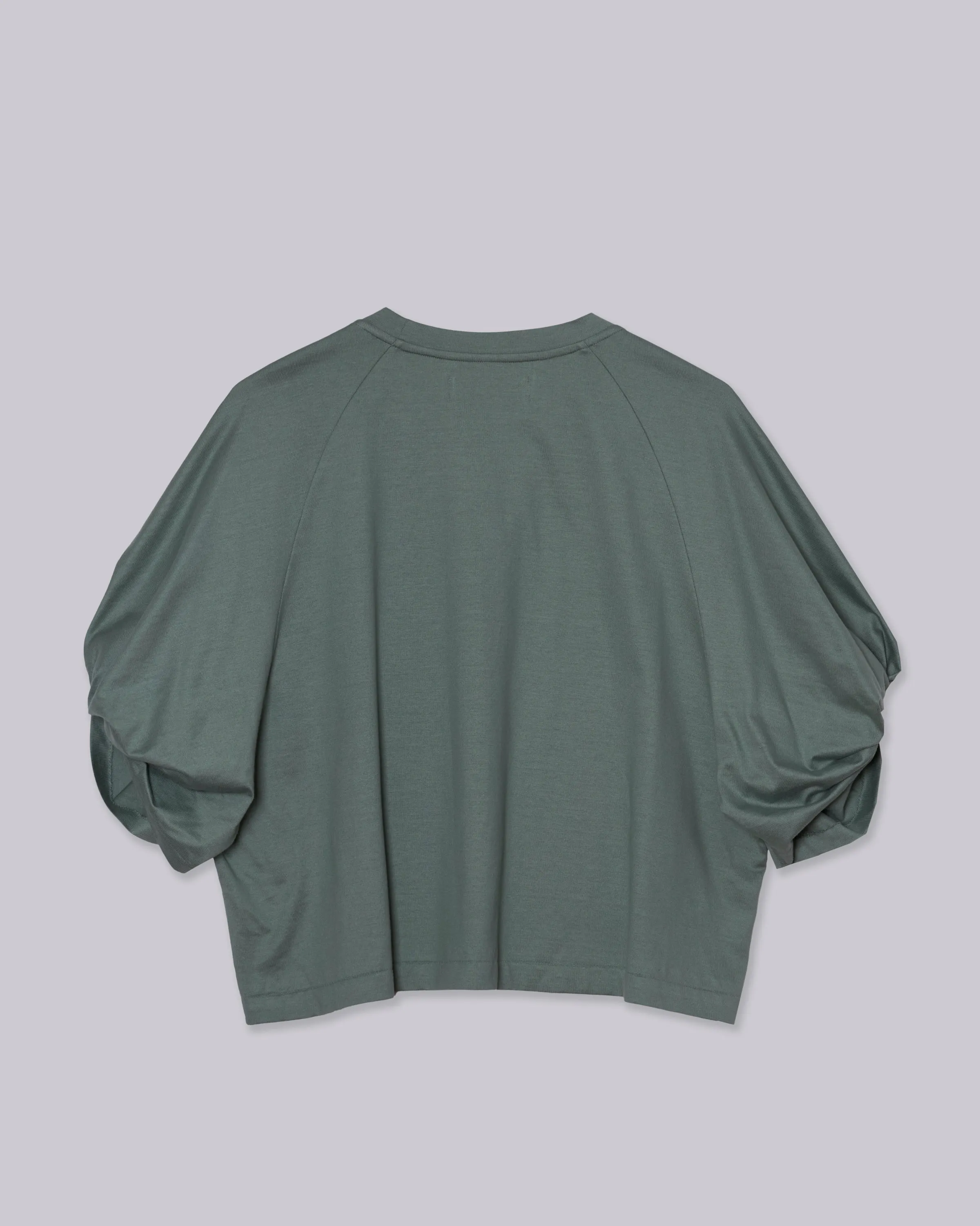 Twisted Sleeve Tee in Fern