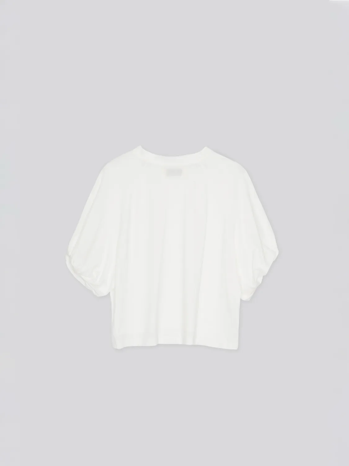 Twisted Sleeve Tee in White