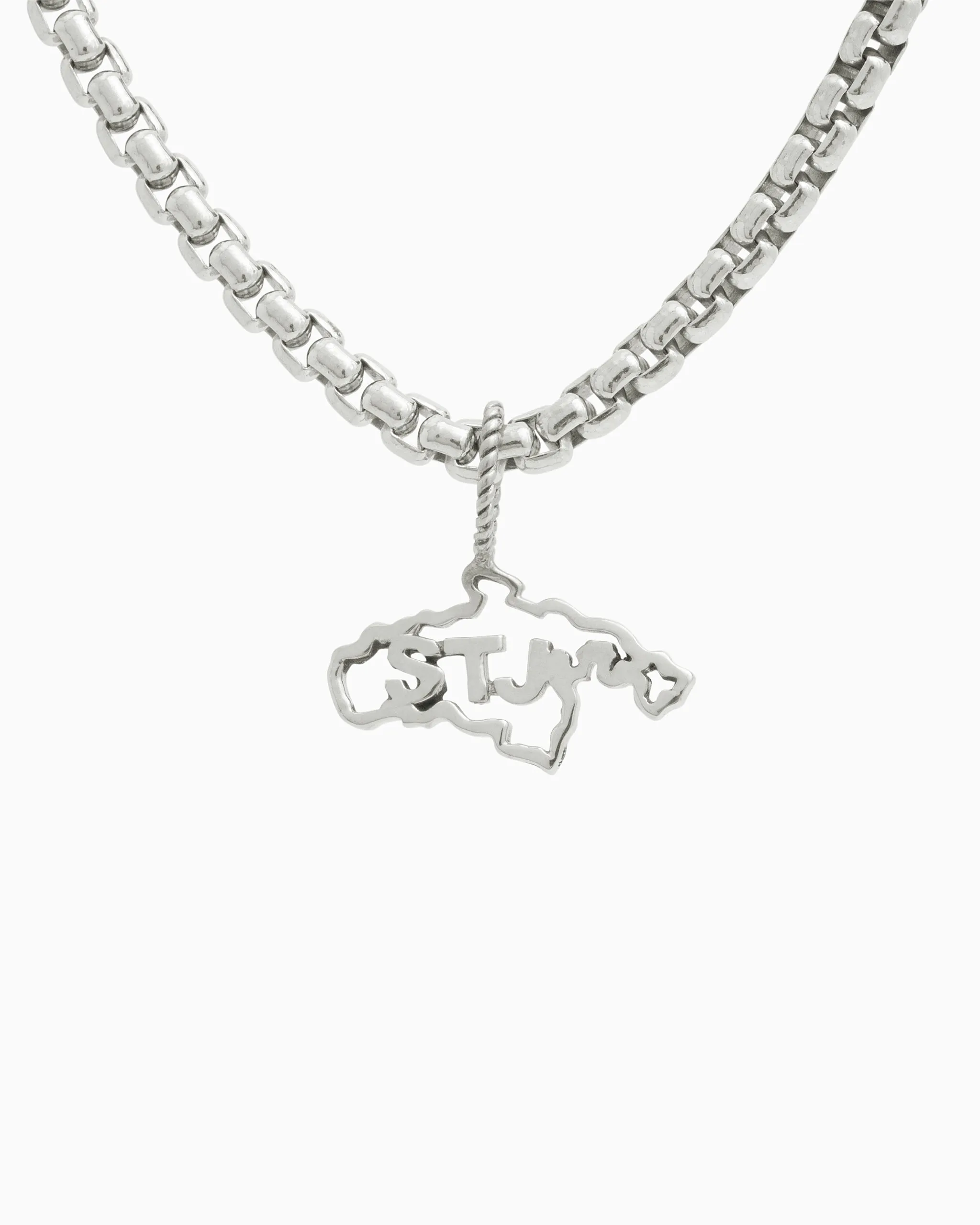 Twisted St. John Map Pendant
