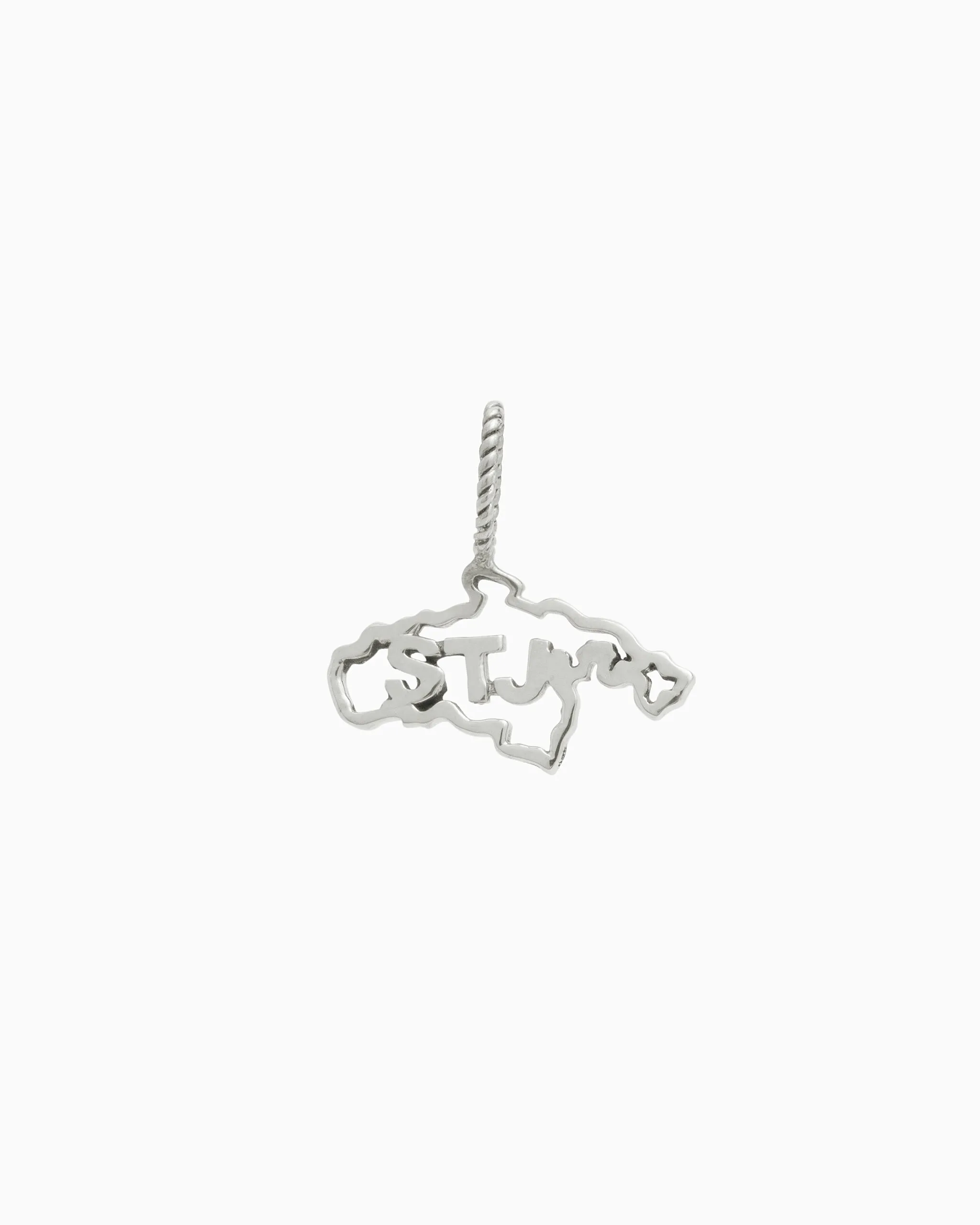 Twisted St. John Map Pendant