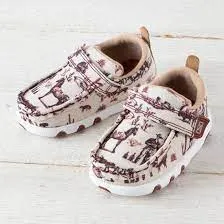 Twisted X Infant Driving Moc Maroon and Ivory ICA0028
