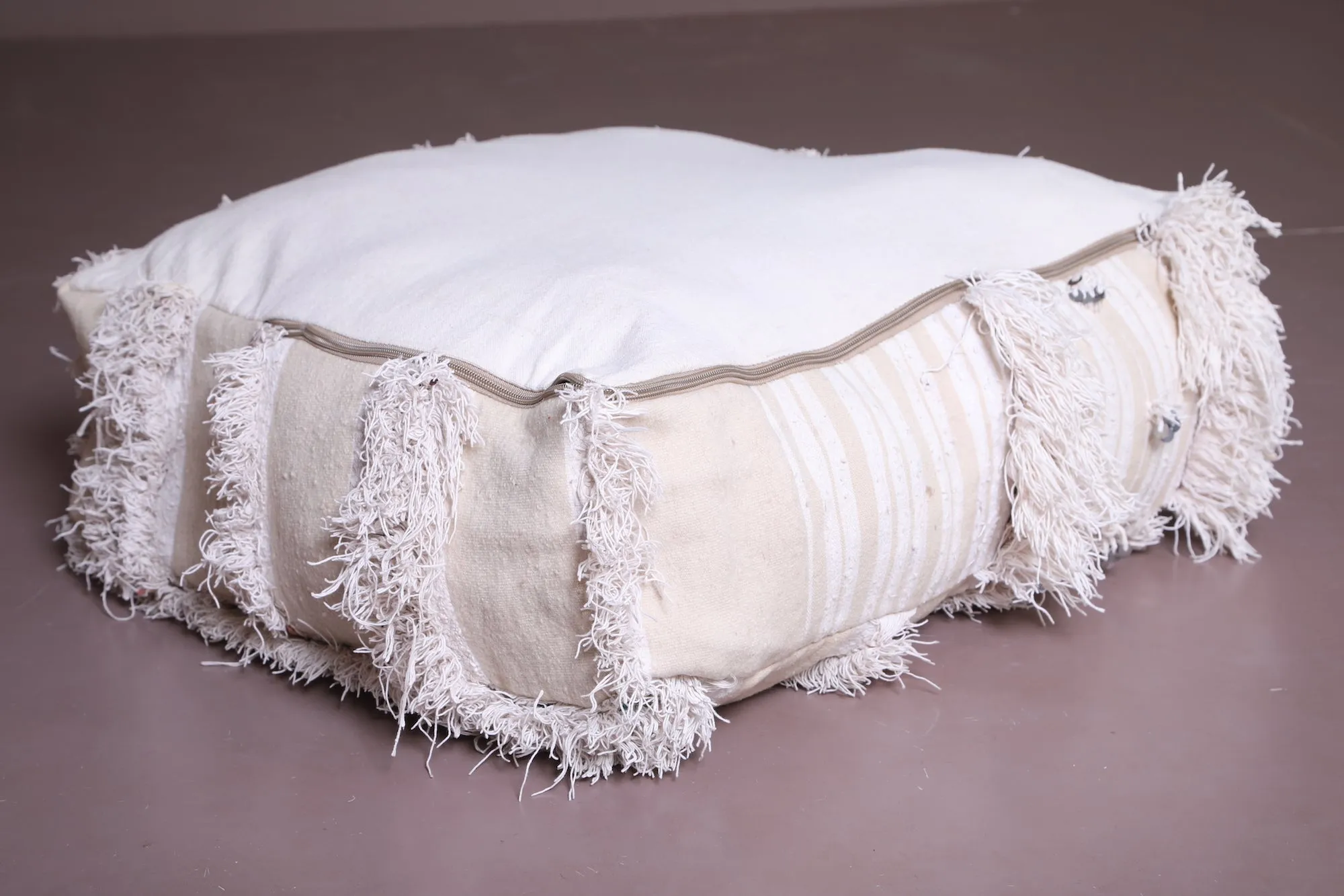 Two HandKnotted Living berber Room Poufs