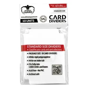 Ultimate Guard Card Dividers Standard Size White 10ct