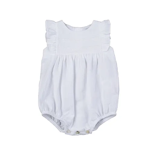 Unisex Cotton & Lace Romper