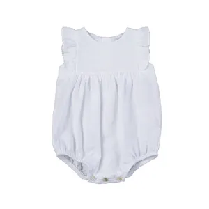 Unisex Cotton & Lace Romper