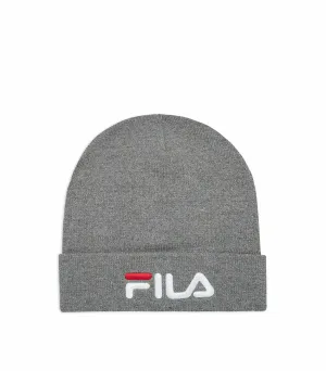 Unisex Slouchy Beanie Leniar Logo - Grey Melange Bros