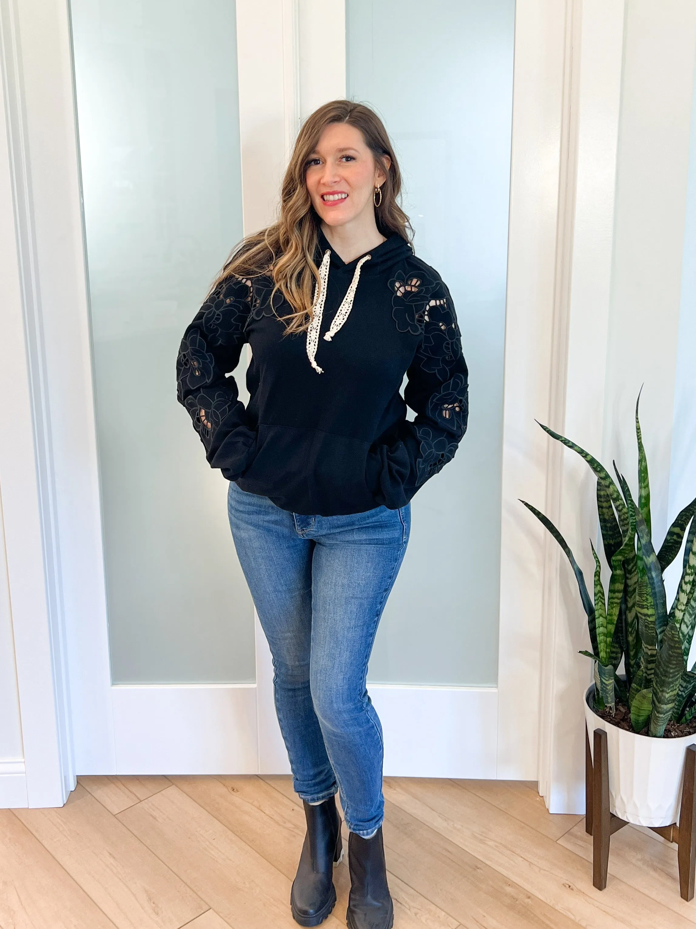 University Hoodie - Love Story - Black