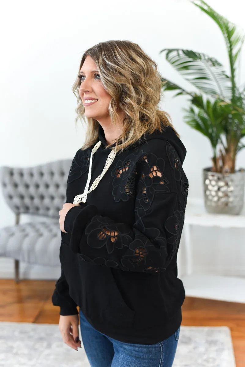 University Hoodie - Love Story - Black