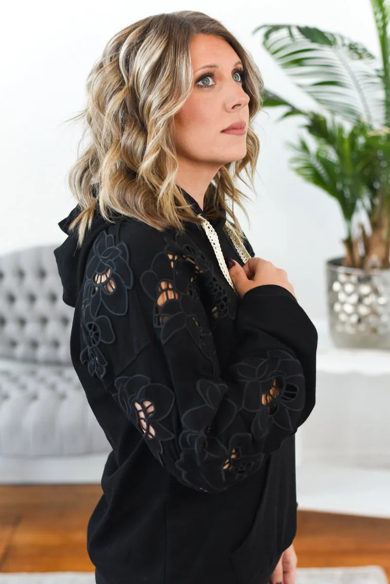 University Hoodie - Love Story - Black