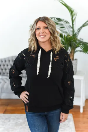 University Hoodie - Love Story - Black